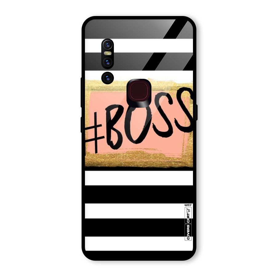 Boss Stripes Glass Back Case for Vivo V15