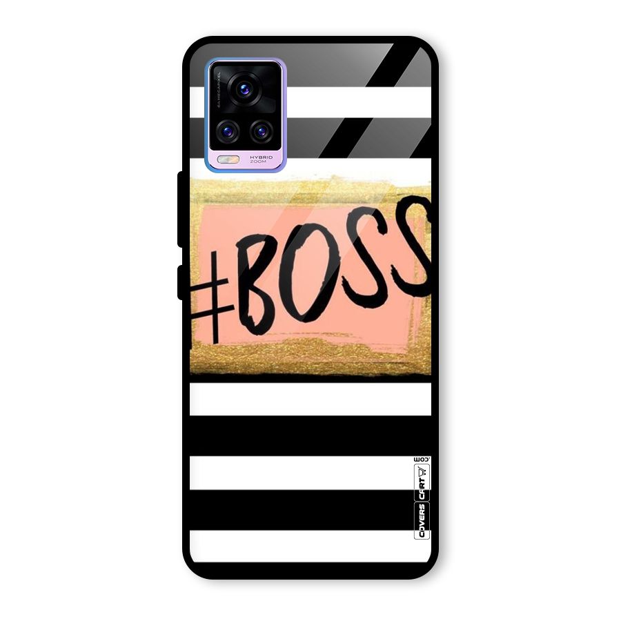 Boss Stripes Glass Back Case for Vivo V20 Pro