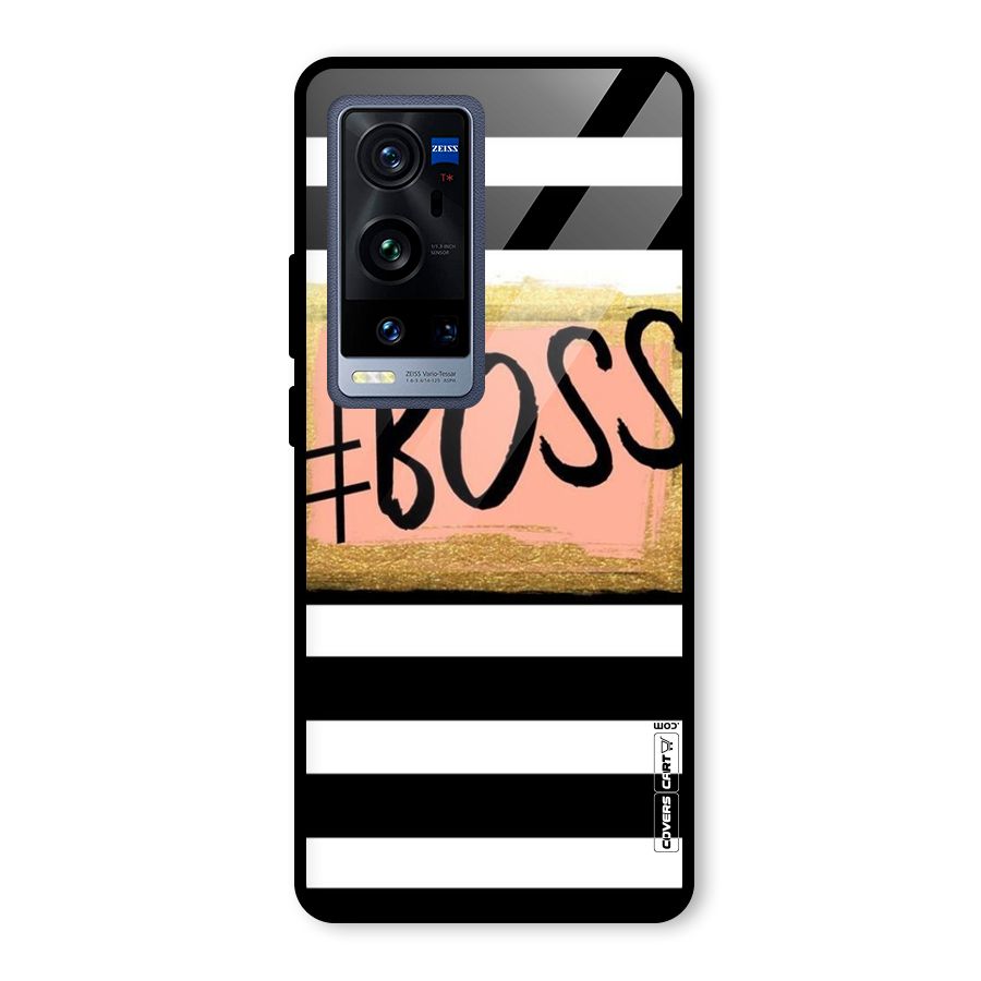 Boss Stripes Glass Back Case for Vivo X60 Pro Plus