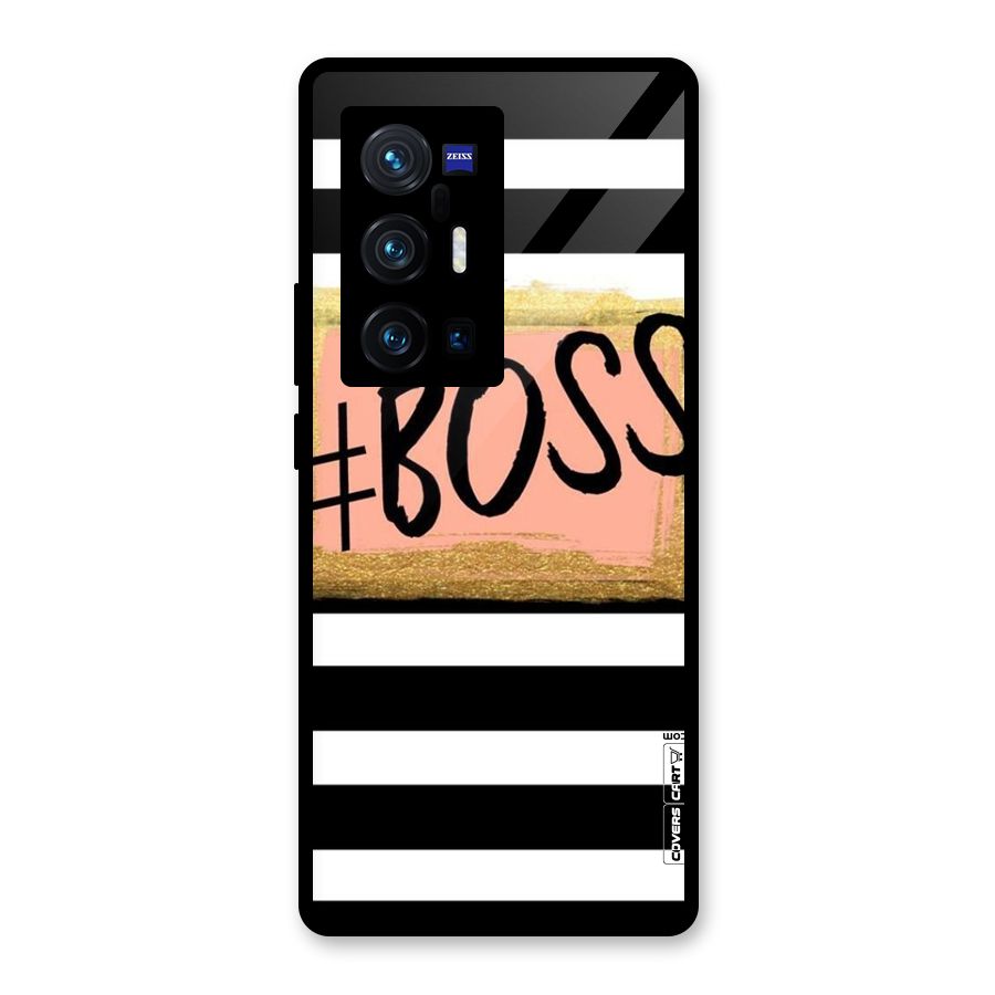 Boss Stripes Glass Back Case for Vivo X70 Pro Plus