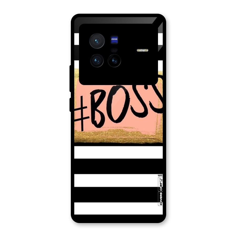 Boss Stripes Glass Back Case for Vivo X80