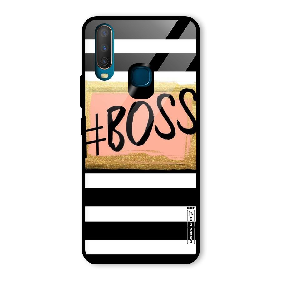 Boss Stripes Glass Back Case for Vivo Y12