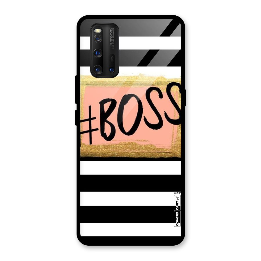 Boss Stripes Glass Back Case for Vivo iQOO 3