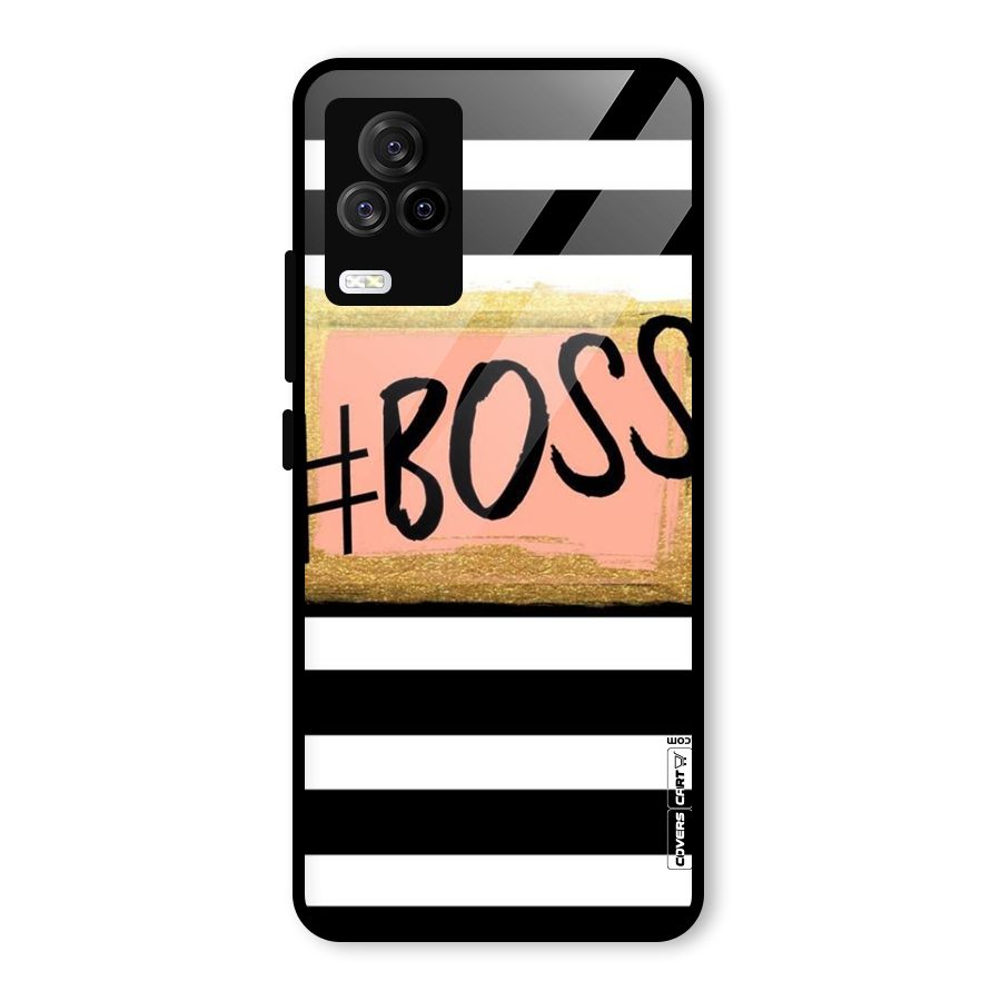 Boss Stripes Glass Back Case for Vivo iQOO 7 Legend 5G