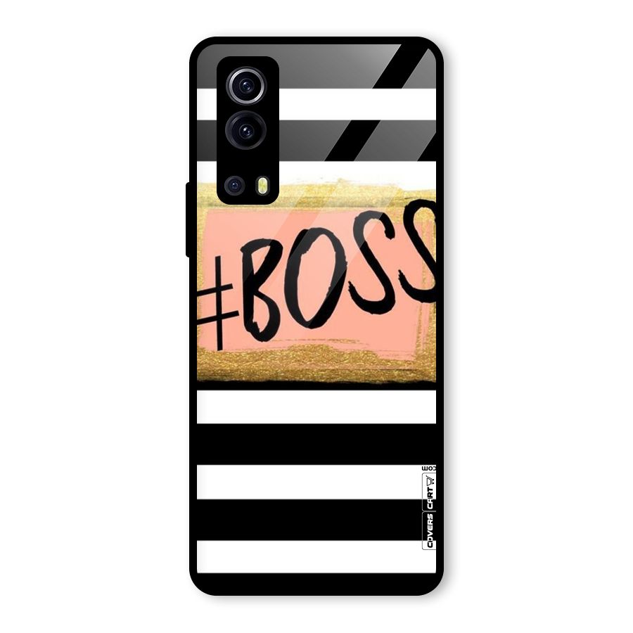 Boss Stripes Glass Back Case for Vivo iQOO Z3