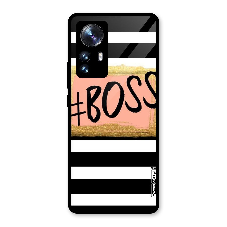 Boss Stripes Glass Back Case for Xiaomi 12 Pro