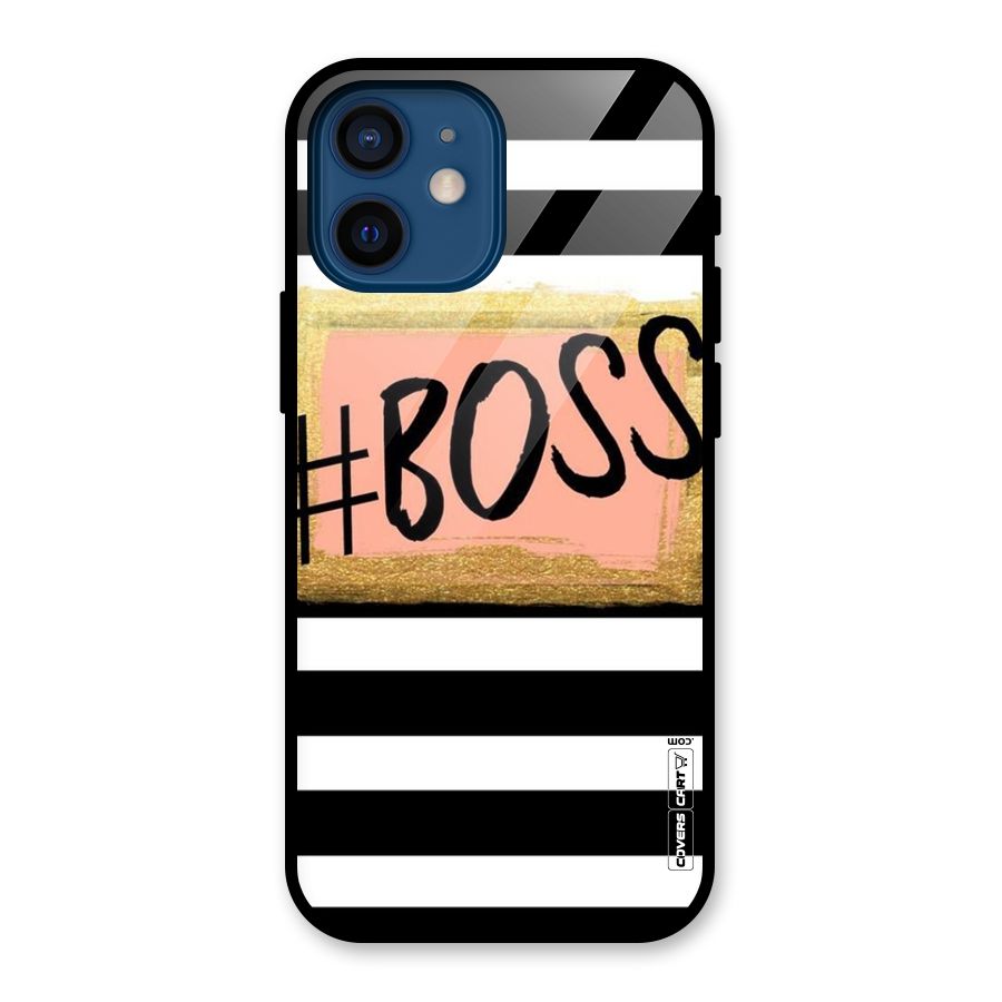 Boss Stripes Glass Back Case for iPhone 12 Mini
