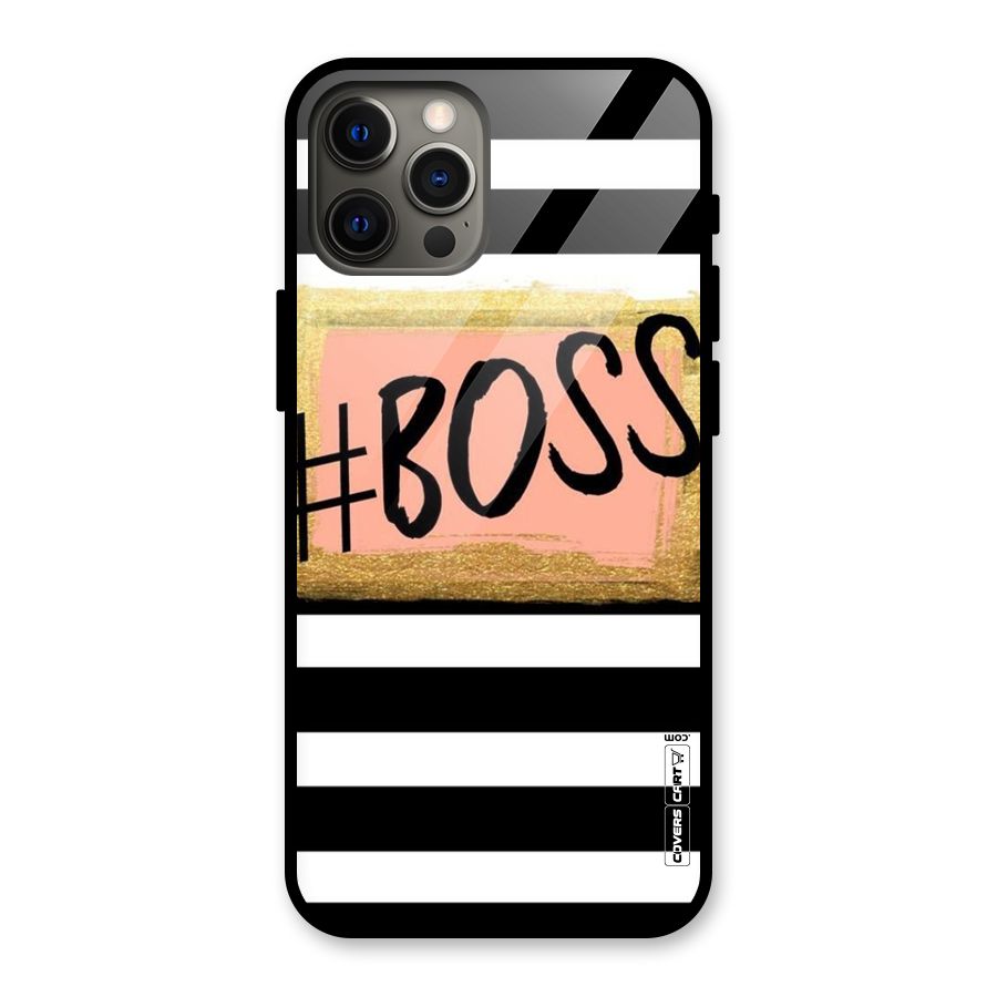 Boss Stripes Glass Back Case for iPhone 12 Pro Max