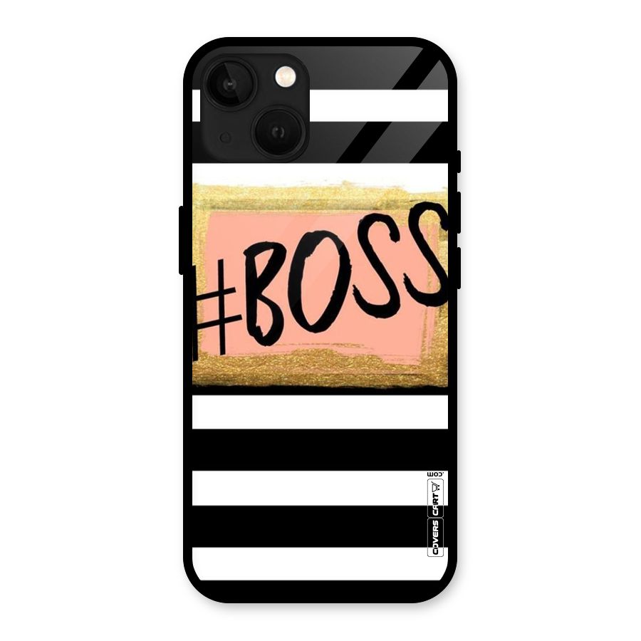 Boss Stripes Glass Back Case for iPhone 13