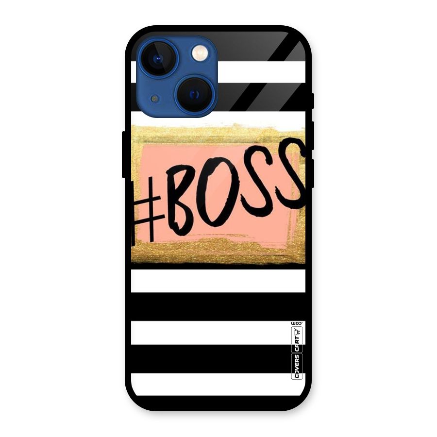 Boss Stripes Glass Back Case for iPhone 13 Mini