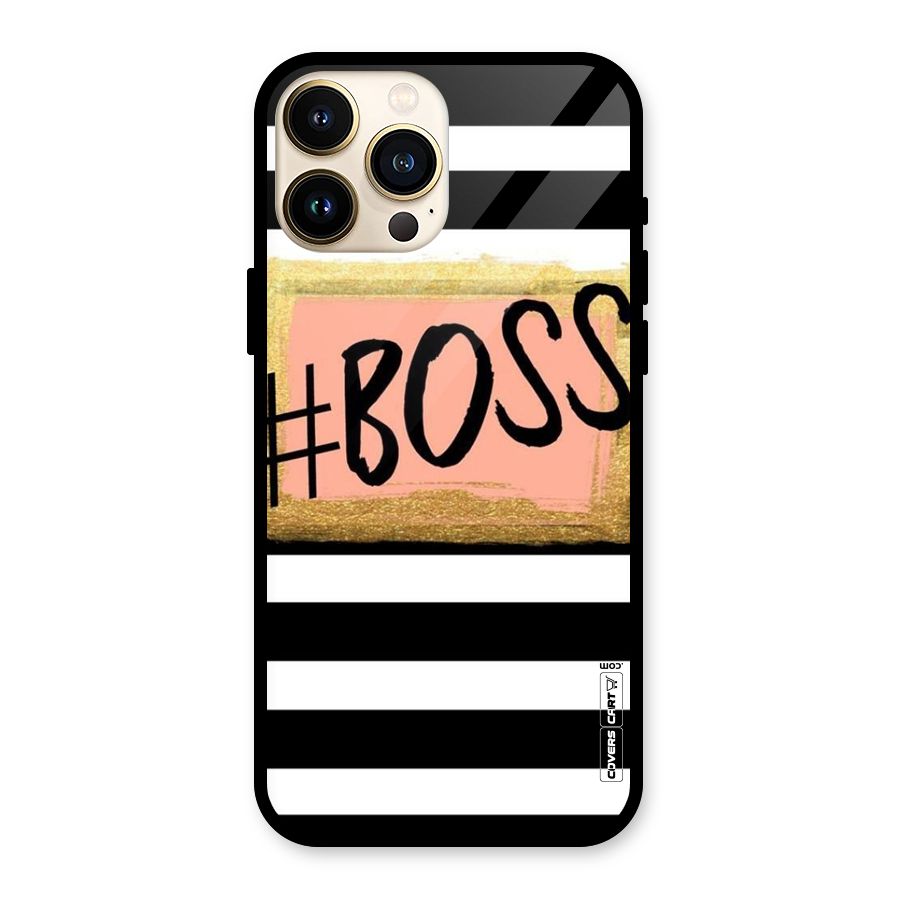 Boss Stripes Glass Back Case for iPhone 13 Pro Max
