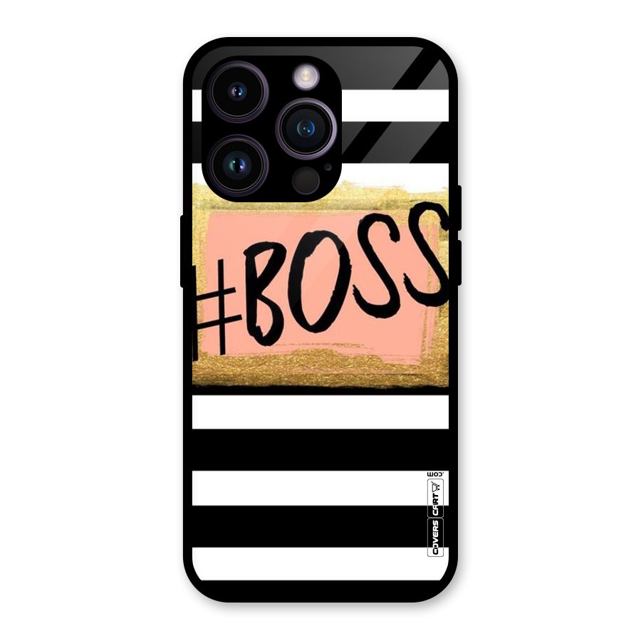 Boss Stripes Glass Back Case for iPhone 14 Pro