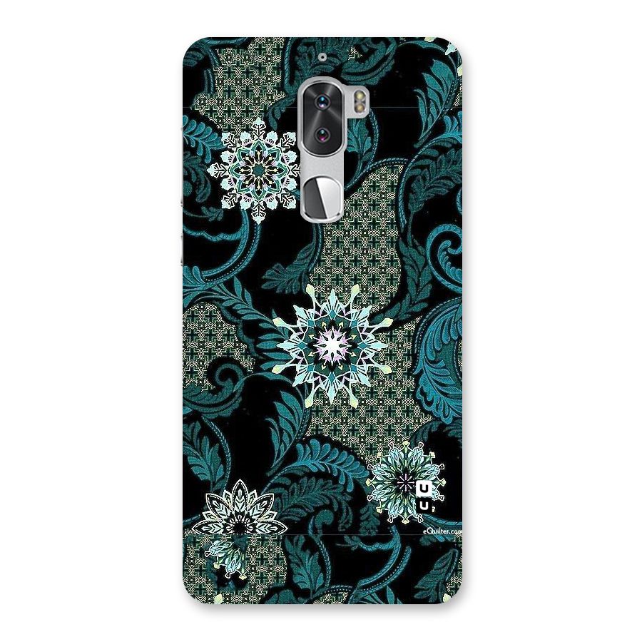 Bottle Green Floral Back Case for Coolpad Cool 1