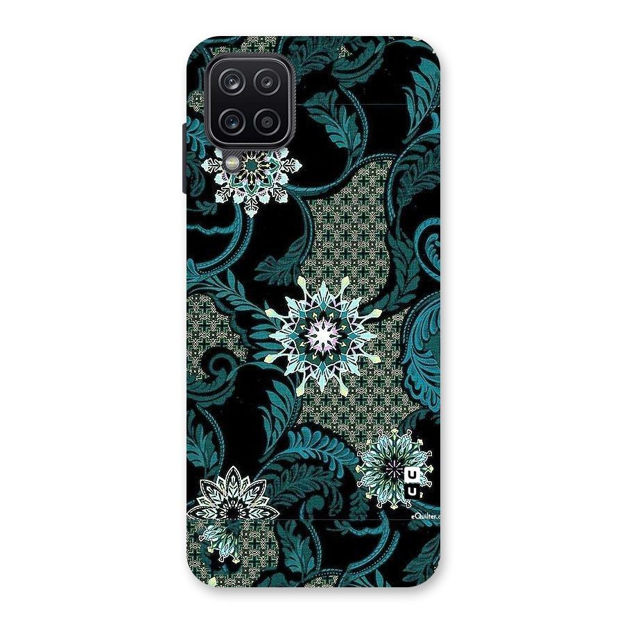 Bottle Green Floral Back Case for Galaxy A12
