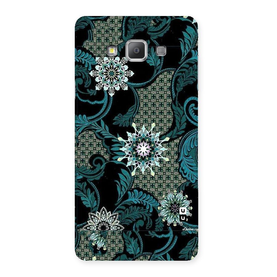 Bottle Green Floral Back Case for Galaxy A7