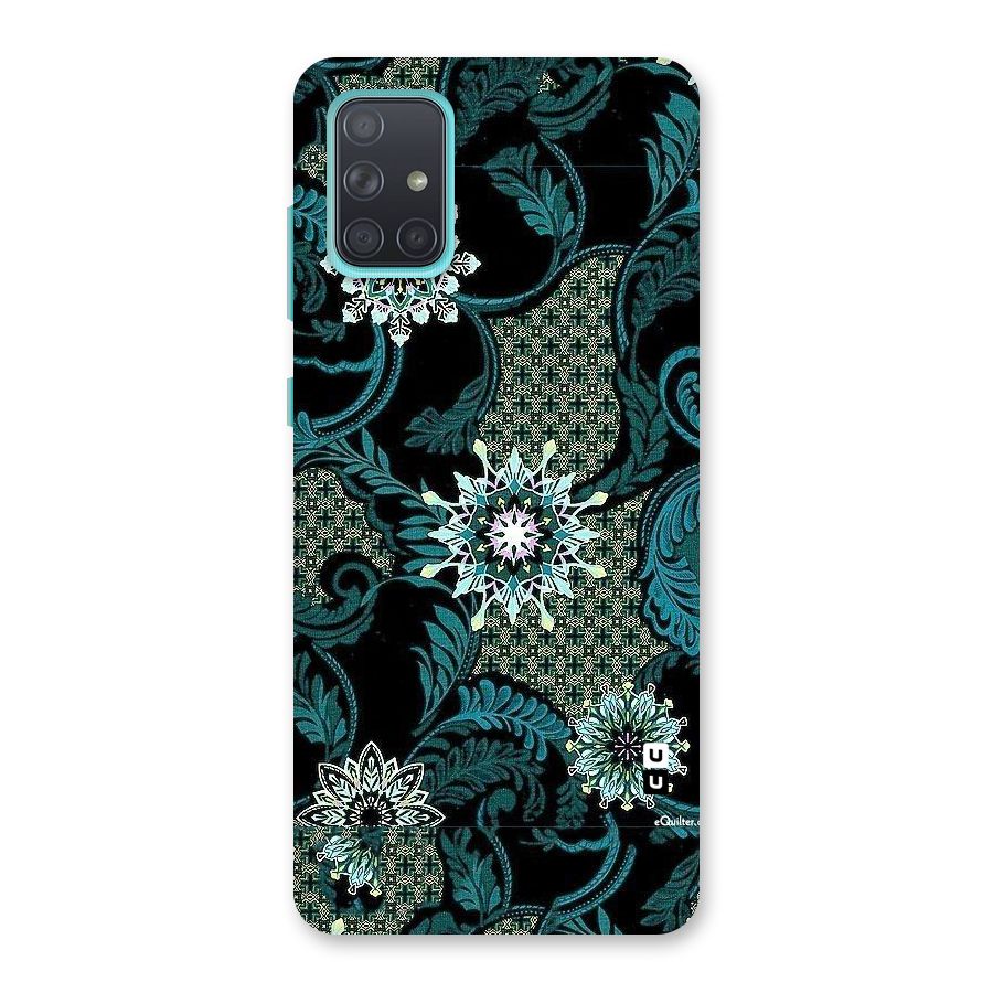 Bottle Green Floral Back Case for Galaxy A71