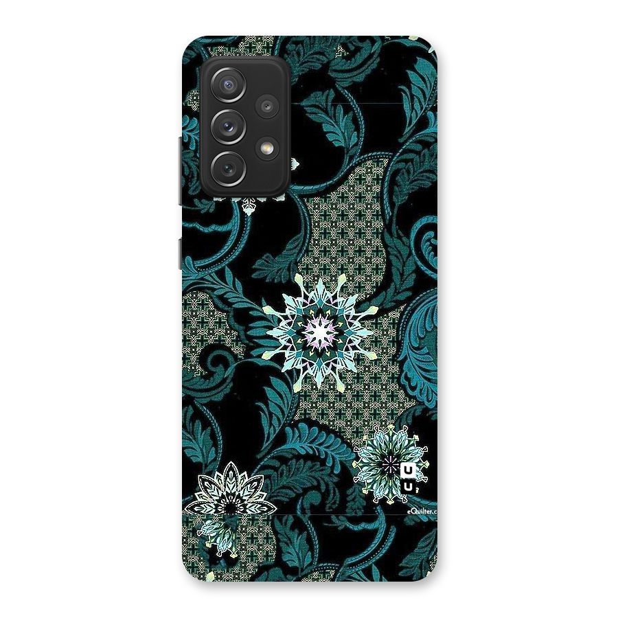 Bottle Green Floral Back Case for Galaxy A72
