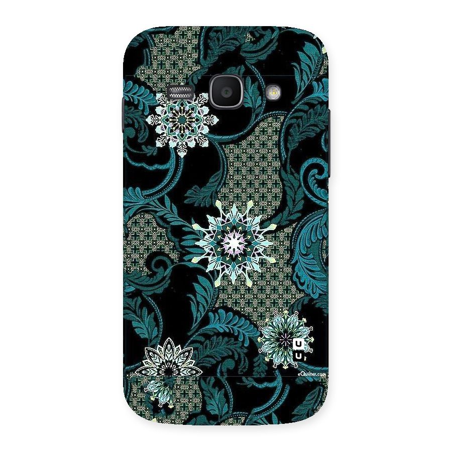 Bottle Green Floral Back Case for Galaxy Ace 3