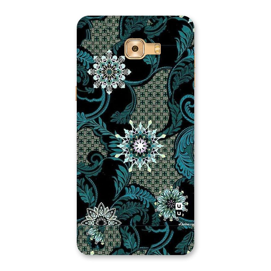 Bottle Green Floral Back Case for Galaxy C9 Pro
