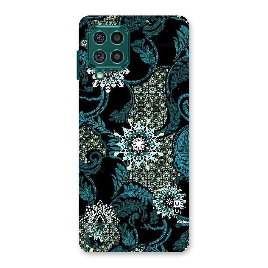 Bottle Green Floral Back Case for Galaxy F62