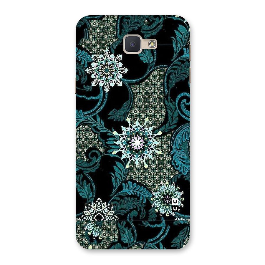 Bottle Green Floral Back Case for Galaxy J5 Prime