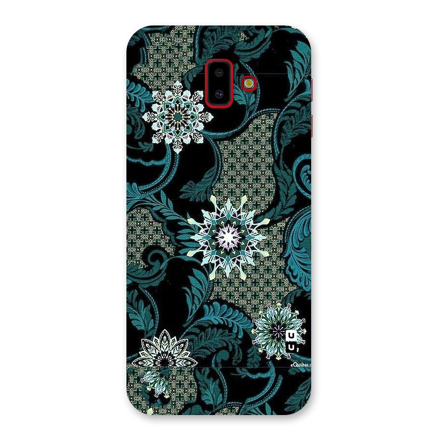 Bottle Green Floral Back Case for Galaxy J6 Plus