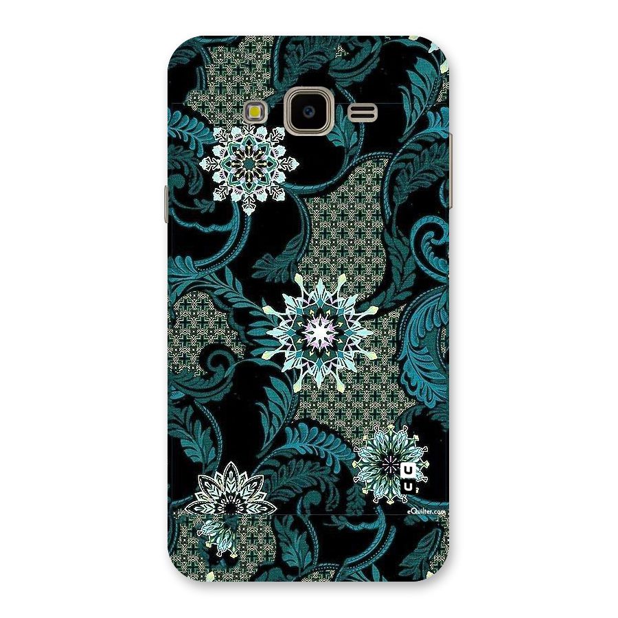 Bottle Green Floral Back Case for Galaxy J7 Nxt
