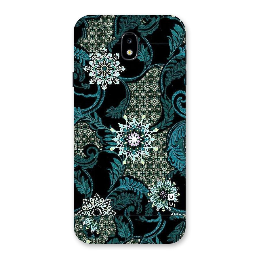 Bottle Green Floral Back Case for Galaxy J7 Pro