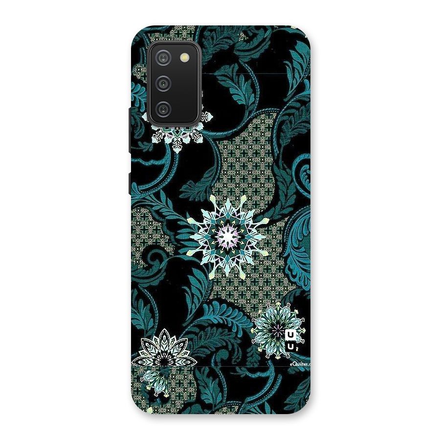 Bottle Green Floral Back Case for Galaxy M02s
