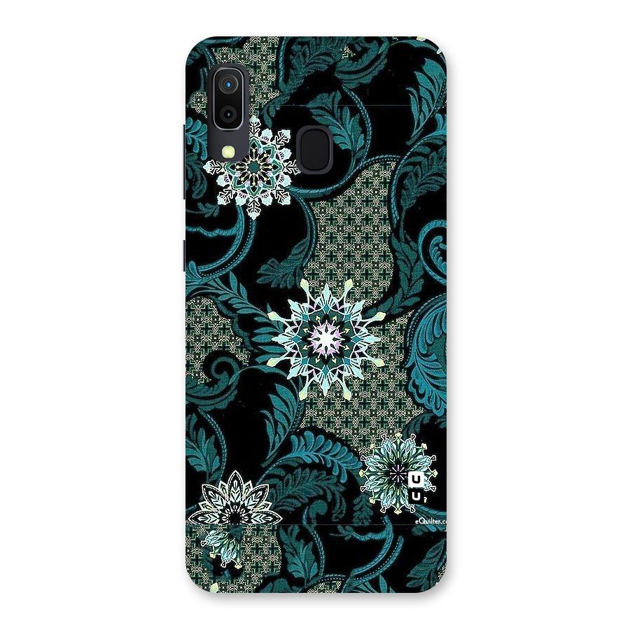 Bottle Green Floral Back Case for Galaxy M10s