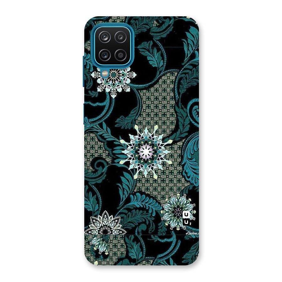 Bottle Green Floral Back Case for Galaxy M12