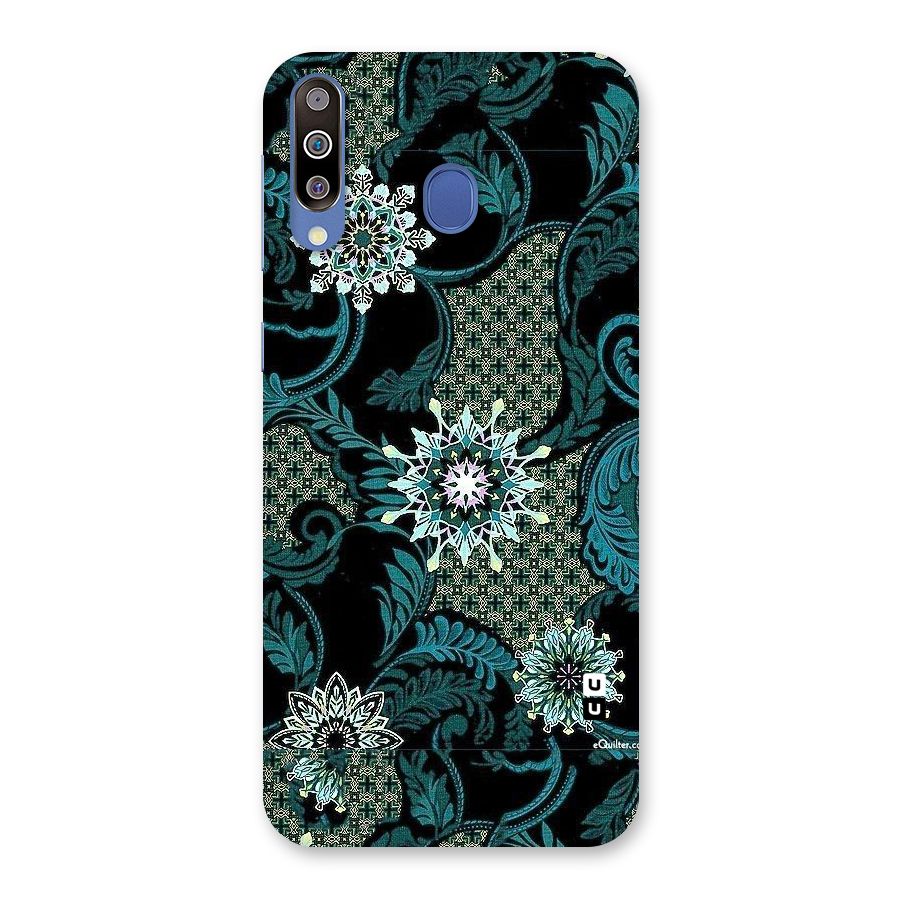 Bottle Green Floral Back Case for Galaxy M30