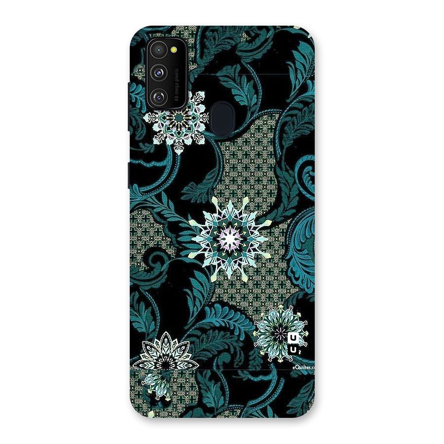 Bottle Green Floral Back Case for Galaxy M30s