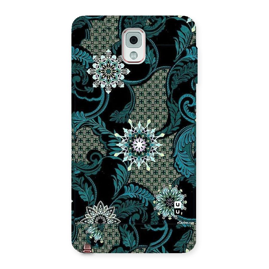 Bottle Green Floral Back Case for Galaxy Note 3