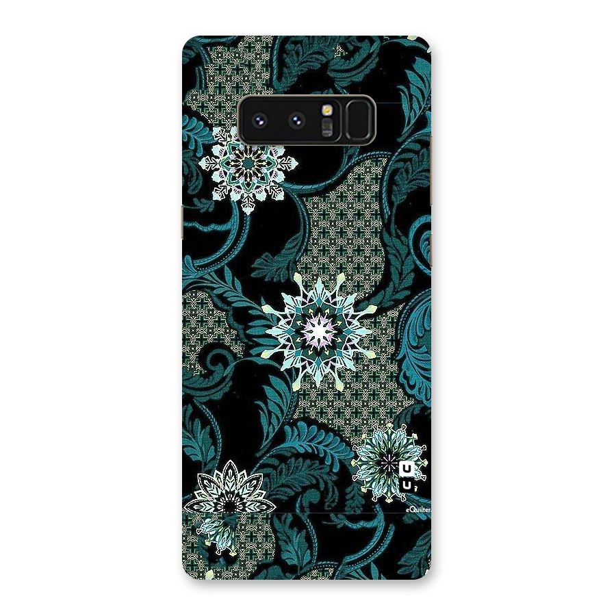 Bottle Green Floral Back Case for Galaxy Note 8