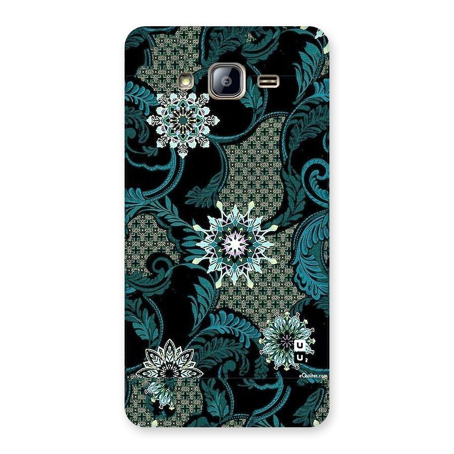 Bottle Green Floral Back Case for Galaxy On5