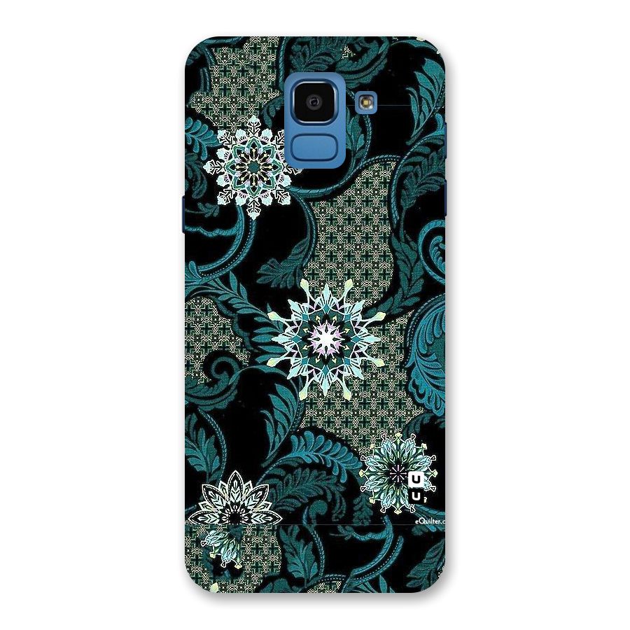 Bottle Green Floral Back Case for Galaxy On6
