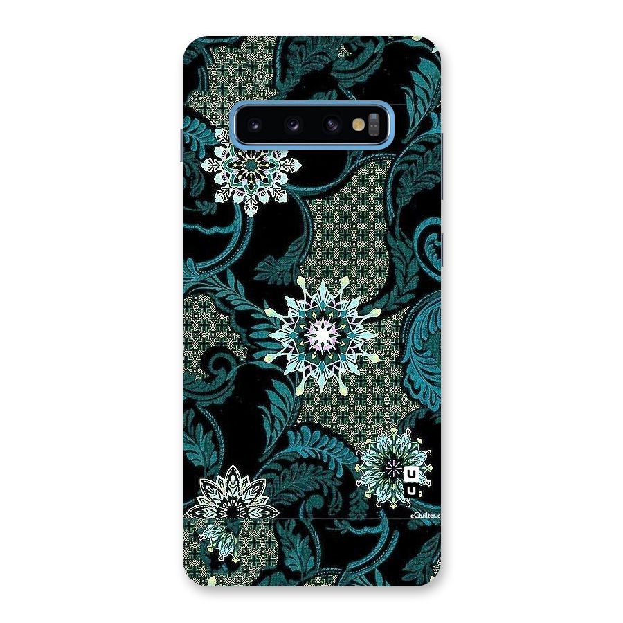 Bottle Green Floral Back Case for Galaxy S10 Plus