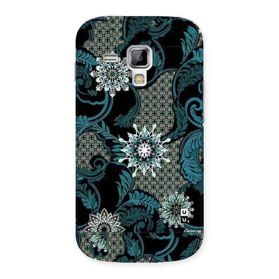 Bottle Green Floral Back Case for Galaxy S Duos