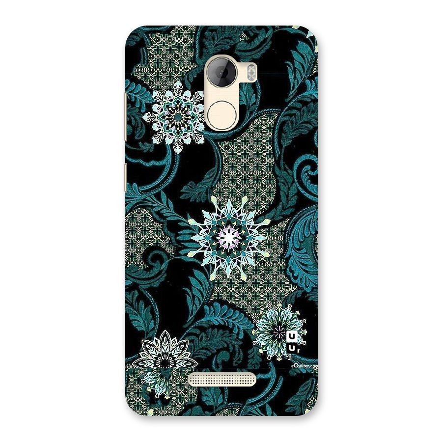 Bottle Green Floral Back Case for Gionee A1 LIte