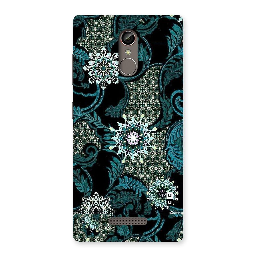 Bottle Green Floral Back Case for Gionee S6s