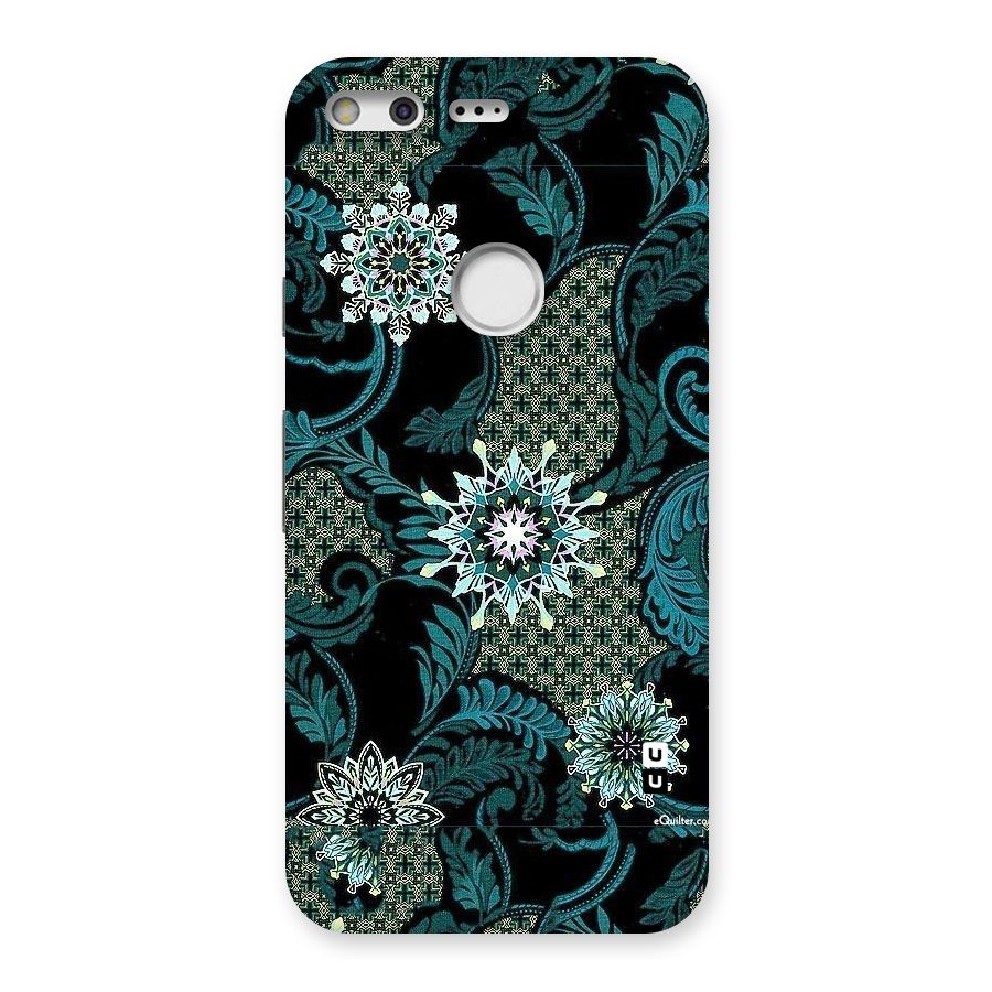 Bottle Green Floral Back Case for Google Pixel