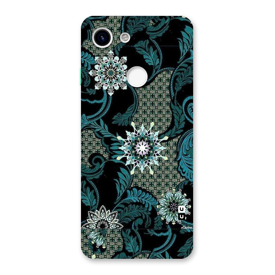 Bottle Green Floral Back Case for Google Pixel 3