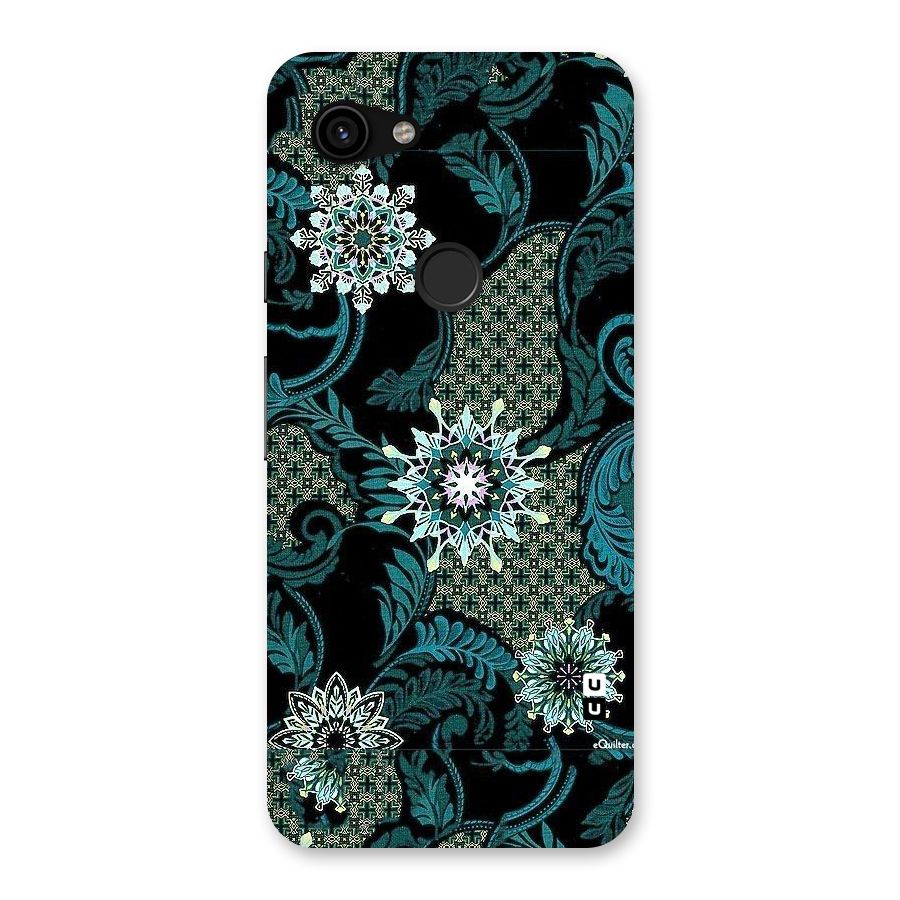 Bottle Green Floral Back Case for Google Pixel 3a