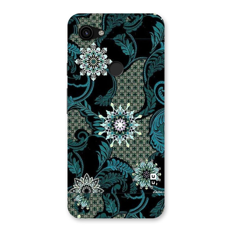 Bottle Green Floral Back Case for Google Pixel 3a XL