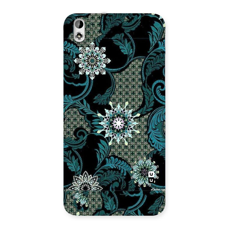 Bottle Green Floral Back Case for HTC Desire 816g