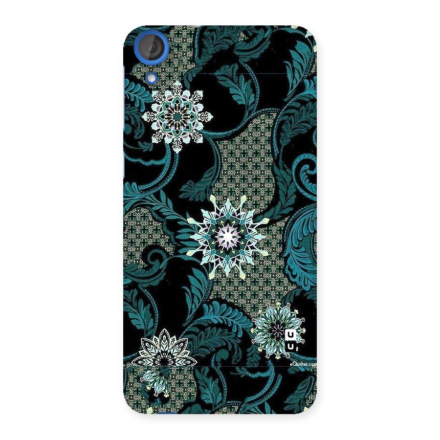 Bottle Green Floral Back Case for HTC Desire 820