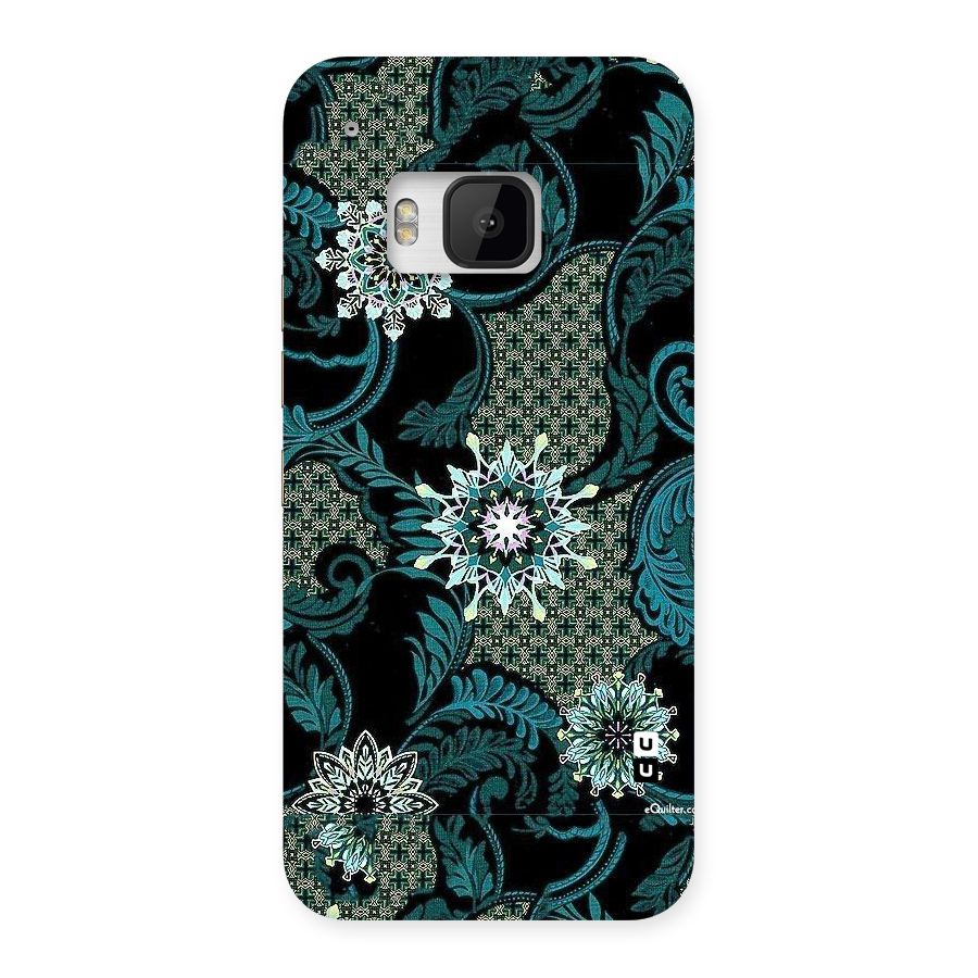 Bottle Green Floral Back Case for HTC One M9
