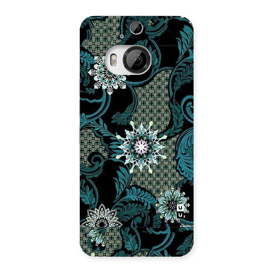 Bottle Green Floral Back Case for HTC One M9 Plus