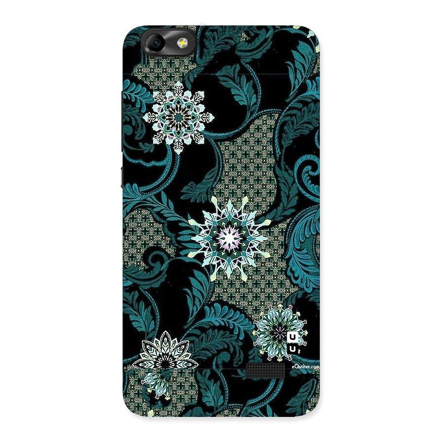Bottle Green Floral Back Case for Honor 4C